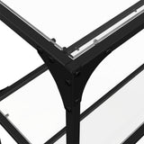 Console Table with Transparent Glass Top 194.5x30x81 cm Steel 846034