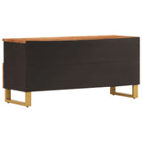 TV Cabinet Brown and Black 100x33.5x46 cm Solid Wood Mango 356801