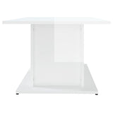 Coffee Table High Gloss White 102x55.5x40 cm Engineered Wood 810313