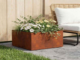 Garden Planter Rusty 60 x 60 x 30 cm Weathering Steel 8005062