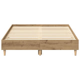 Bed Frame No Mattress Artisan Oak 120x200 cm Engineered Wood 861038