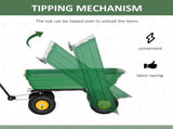75 Litre Large Garden Cart, Tipping Wheelbarrows Heavy Duty Garden Dump Trolley 200kg Capacity for T3398P313584