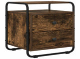 Bedside Cabinet Smoked Oak 40 x 36.5 x 50 cm Engineered Wood 8007627
