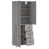 Highboard Grey Sonoma 69.5x34x180 cm Engineered Wood 3195881