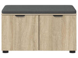 Hall Bench with Cushion with Shelf Sonoma Oak 60 x 38 x 46 cm 891474