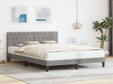 Bed Frame with Headboard Light Grey 180 x 200 cm Velvet 42027694