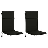 High Back Chair Cushion GEMERT 2 pcs 100% Polyester Black 945708