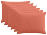 Cushion Cover 6 pcs HEERLEN Red Orange 65 x 65 cm Corduroy 912942