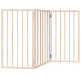 Dog Gate Foldable 3 Panels 150 cm Poplar Wood 352174