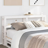 Headboard with Shelves White 120 cm Solid Wood Pine 850891