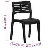 Garden Chairs 2 pcs Anthracite Polypropylene 317728