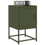 ZNTS Bedside Cabinets 2 pcs Olive Green 36x39x60.5 cm Steel 846455