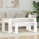 Coffee Table Set 2 pcs White Engineered Wood 8000132
