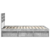 Bed Frame with Headboard Concerte 120 x 190 cm Solid Pine Wood 3411442