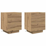 Bedside Cabinet with Drawer 2 pcs Artisan Oak 45 x 40 x 55 cm 863060
