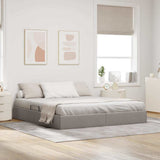 Storage Bed with Mattress Taupe 160 x 200 cm Fabric 3370025