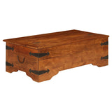 ZNTS Coffee Table Solid Acacia Wood Honey Finish 110x55x35 cm 245654