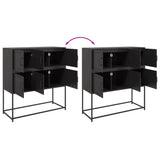 Sideboard Black 100.5x39x107 cm Steel 846596