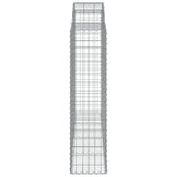 Arched Gabion Baskets 20 pcs 200x50x160/180 cm Galvanised Iron 3146398