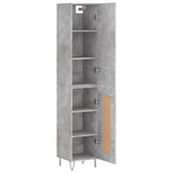 Highboard Concrete Grey 34.5x34x180 cm Engineered Wood 3199141