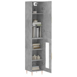Highboard Concrete Grey 34.5x34x180 cm Engineered Wood 3199037