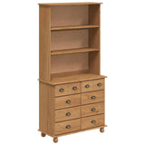 Hutch ASKIM Honey Wax 91 x 40 x 184 cm Solid Pine Wood 3334642