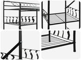 Open Wardrobe with Shelf Black 101 x 43 x 188 cm Steel 42021359