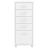 Mobile File Cabinet White 28x41x69 cm Metal 335913