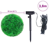Artificial Boxwood Balls with LED Lights 2 pcs Green 22 cm 3335905