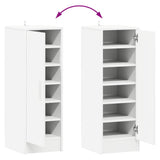 Shoe Cabinet White 32x35x92 cm Engineered Wood 808972