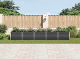 Garden Raised Bed Galvanised Steel 400x80x77 cm Anthracite 47063