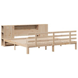 Bookcase Bed without Mattress 200x200cm Solid Wood Pine 3322718