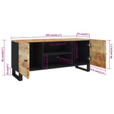 TV Cabinet 105x33x46cm Solid Wood Mango 345220