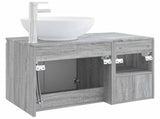 Bathroom Furniture Set 2 pcs Grey Sonoma Engineered Wood 3404090