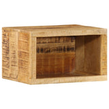 ZNTS Wall-mounted Bedside Cabinet 40x30x25 cm Solid Wood Rough Mango 374095