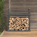 Firewood Rack Grey 110x35x108.5 cm Solid Wood Pine 823859
