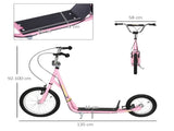 Kids Scooter, Teen Kick Scooter with Rubber Wheels, 16" Front Wheel, Height Adjustable Handlebar, T3398P348521