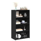 Highboard Black 70x41x124 cm Engineered Wood 846405