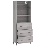 Highboard Grey Sonoma 69.5x34x180 cm Engineered Wood 3189403