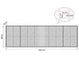 Gabion with 5 mm Wire and 5x10 cm Mesh 500x30x200 cm 3464692