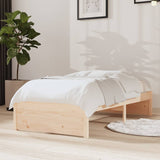 Bed Frame without Mattress Solid Wood 75x190 cm Small Single Small Single 814909