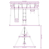 Outdoor Swing Set with Swing, Trapeze, Ladder 3283593