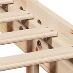 ZNTS Bed Frame without Mattress 120x200 cm Solid Wood Pine 3323224