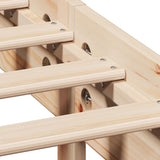 ZNTS Bed Frame without Mattress 120x200 cm Solid Wood Pine 3323224