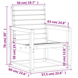 Garden Chair 57.5x63x76 cm Impregnated Wood Pine 832551