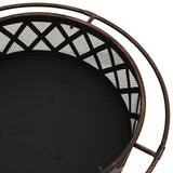 Rustic Fire Pit with Poker 76 cm XXL Steel 311885