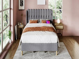 Upholstered Double with USB and Type-C Charging, Frame with Wooden Slatted Frame, Teenager N601P288478G