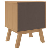 Bedside Cabinet OLDEN Brown Solid Wood Pine 358582