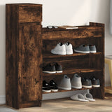 Shoe Cabinet Smoked Oak 100.5x28x100 cm Engineered Wood 840426