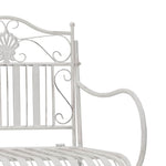 Garden Bench White 104 x 54 x 93cm Steel 42008118